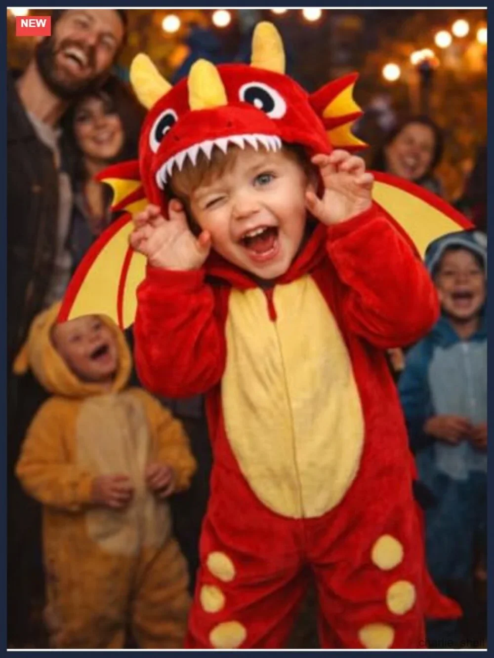 Toddler Dinosaur Costume 3D Hooded Jumpsuit Halloween Pretend Play